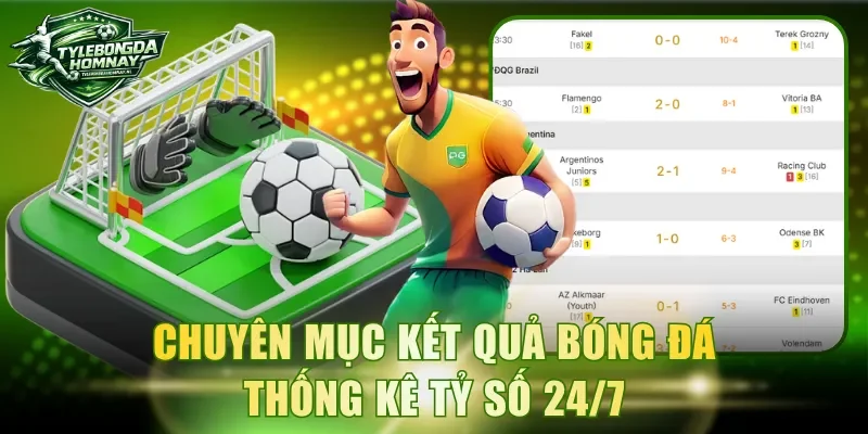 Chuyên mục kết quả bóng đá thống kê tỷ số 24/7