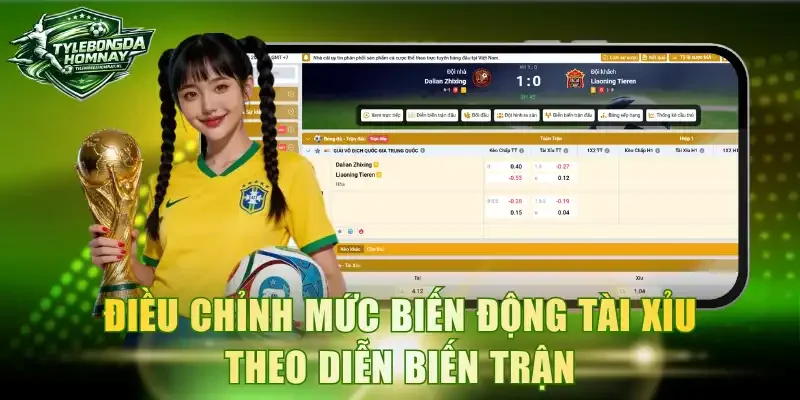 Điều chỉnh mức biến động tài xỉu theo diễn biến trận